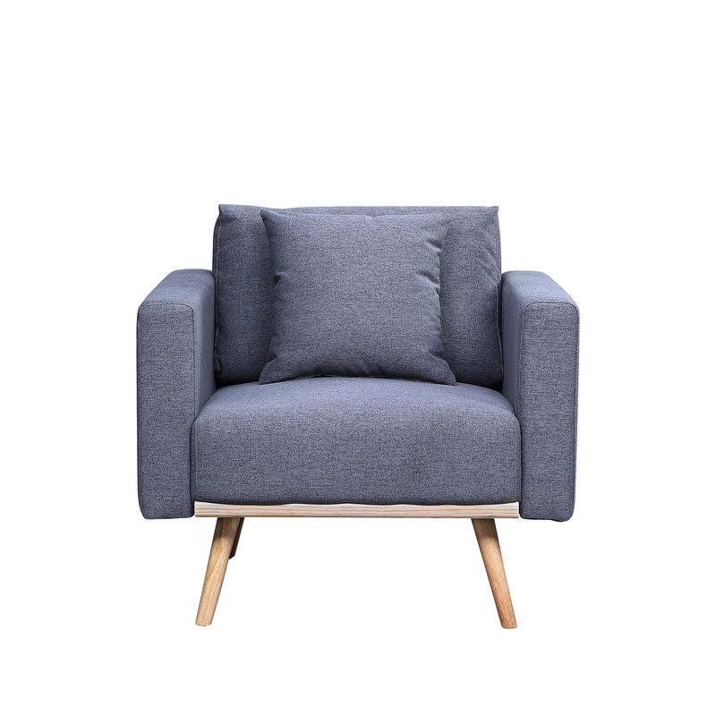 Easton - Linen Fabric Chair With USB Charging Ports Pockets And Pillows - Urban Living Furniture (Los Angeles, CA)