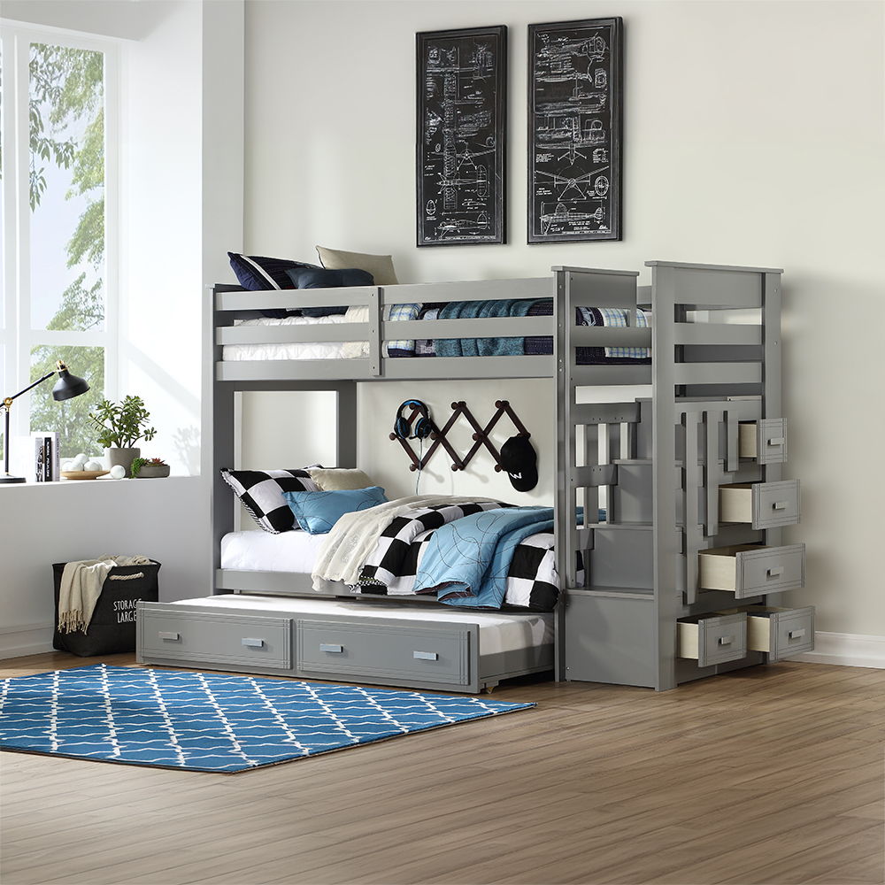 Allentown - Bunk Bed w/Storage Ladder & Trundle - Urban Living Furniture (Los Angeles, CA)