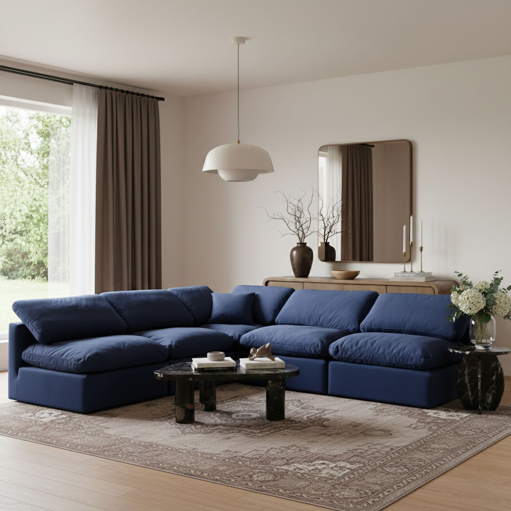 Indulge - Velvet 5 Piece Modular Corner Armless Sectional - Urban Living Furniture (Los Angeles, CA)