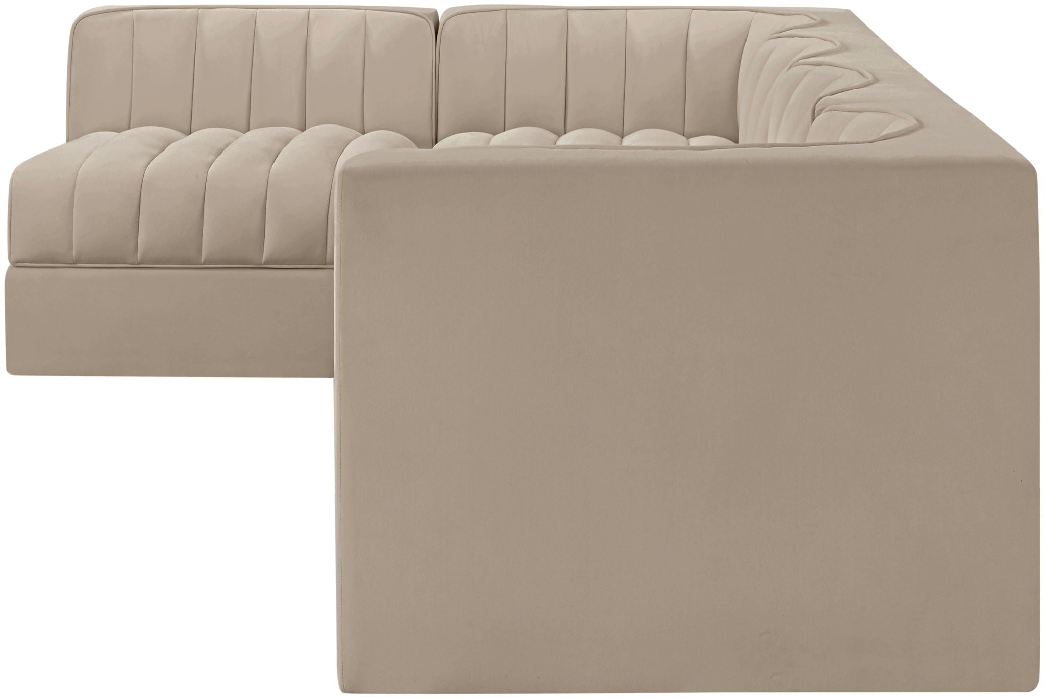 Rummi - Velvet Performance Fabric Upholstered 5 Piece Modular Sectional, L-Shaped (Right) - Urban Living Furniture (Los Angeles, CA)