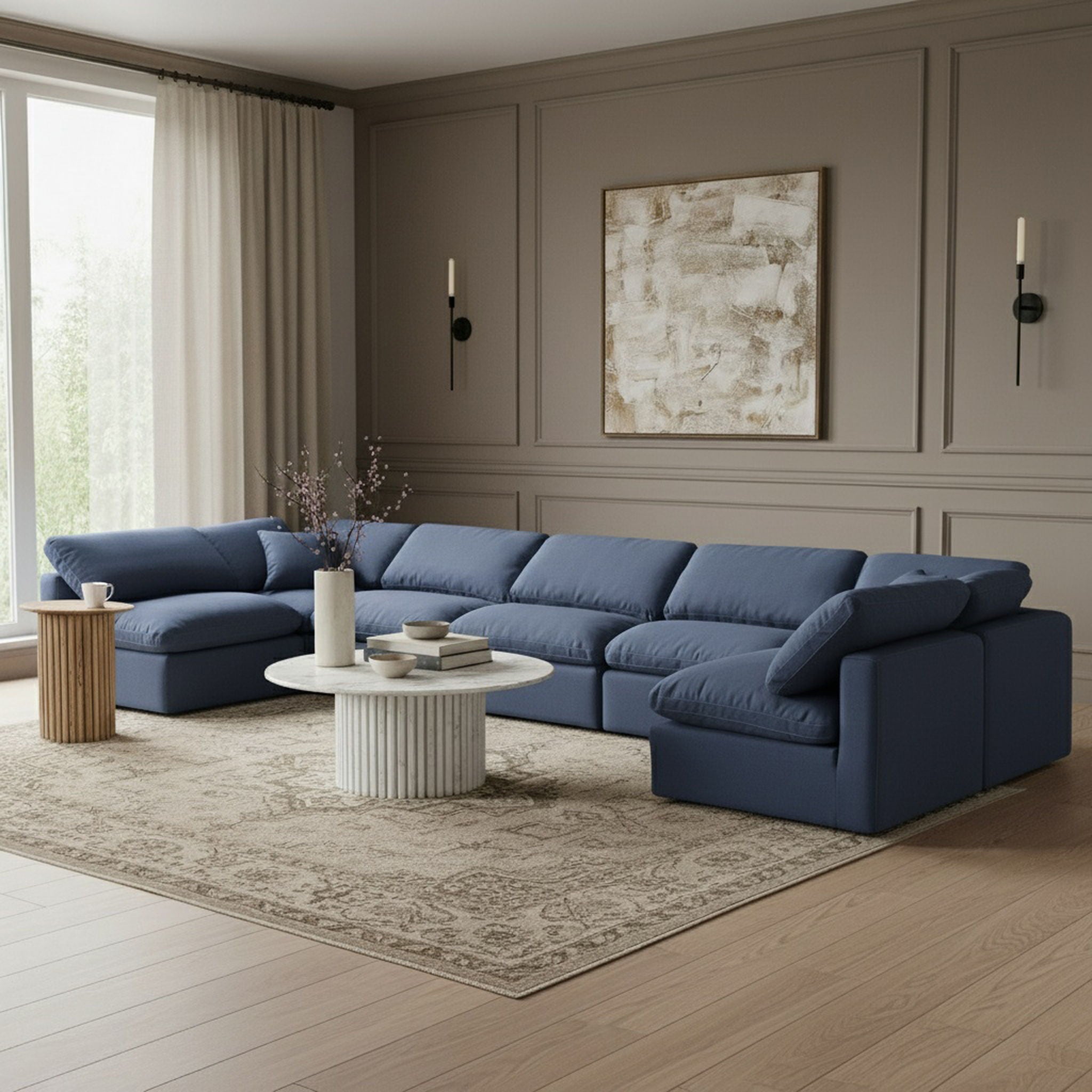 Indulge - Linen 7 Piece Modular U-Shaped Sectional - Urban Living Furniture (Los Angeles, CA)