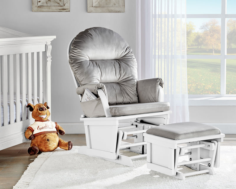 Madison - Glider & Ottoman - White Base - Urban Living Furniture (Los Angeles, CA)