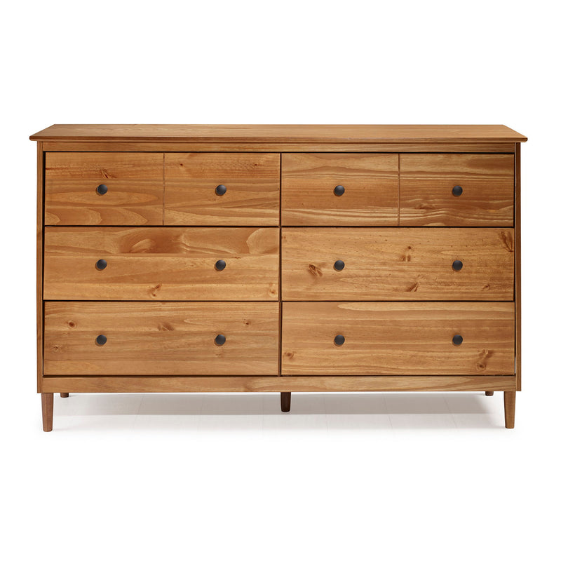 Classic 6 Drawer Dresser - Caramel