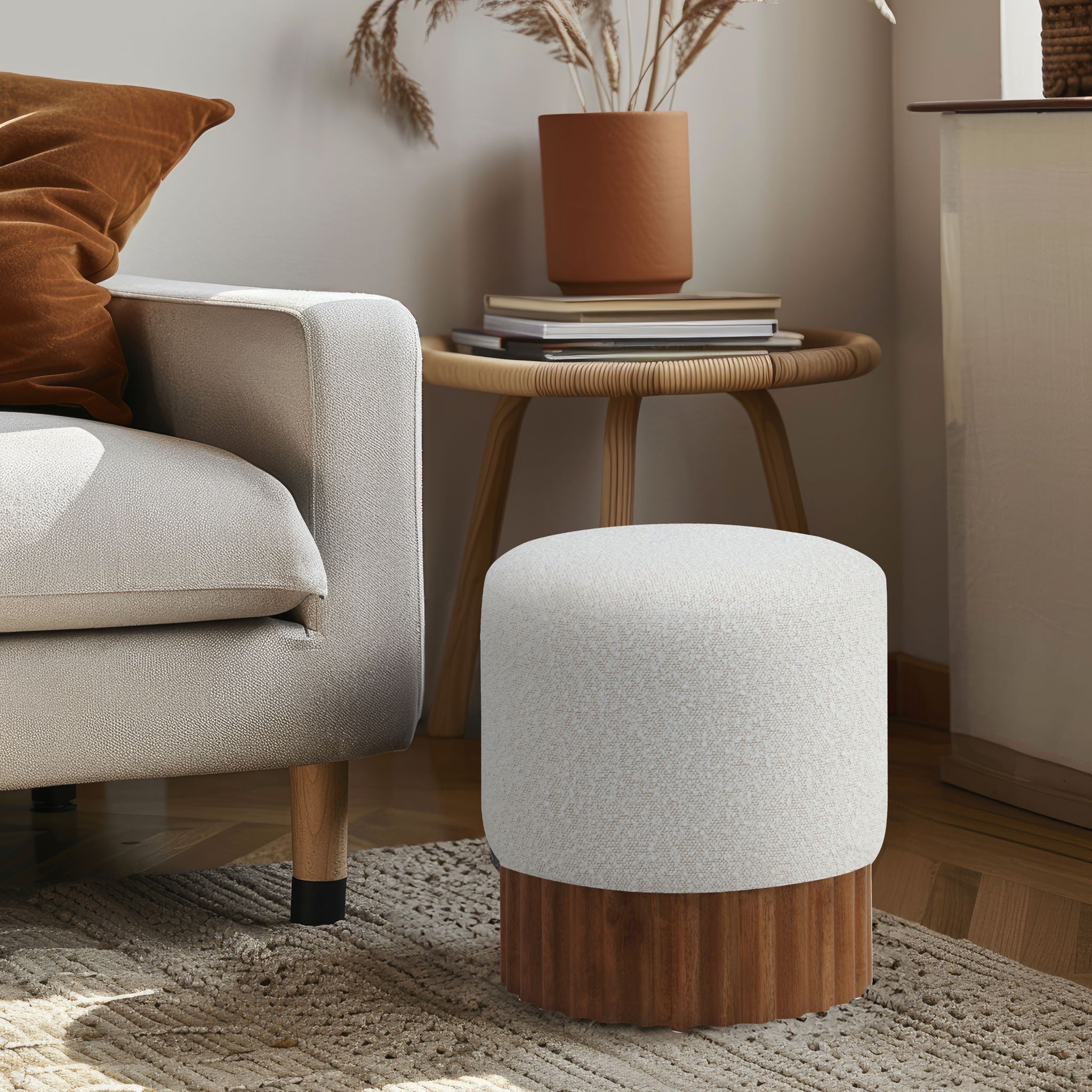 Veranda - Ottoman / Stool With Brown Base - Urban Living Furniture (Los Angeles, CA)