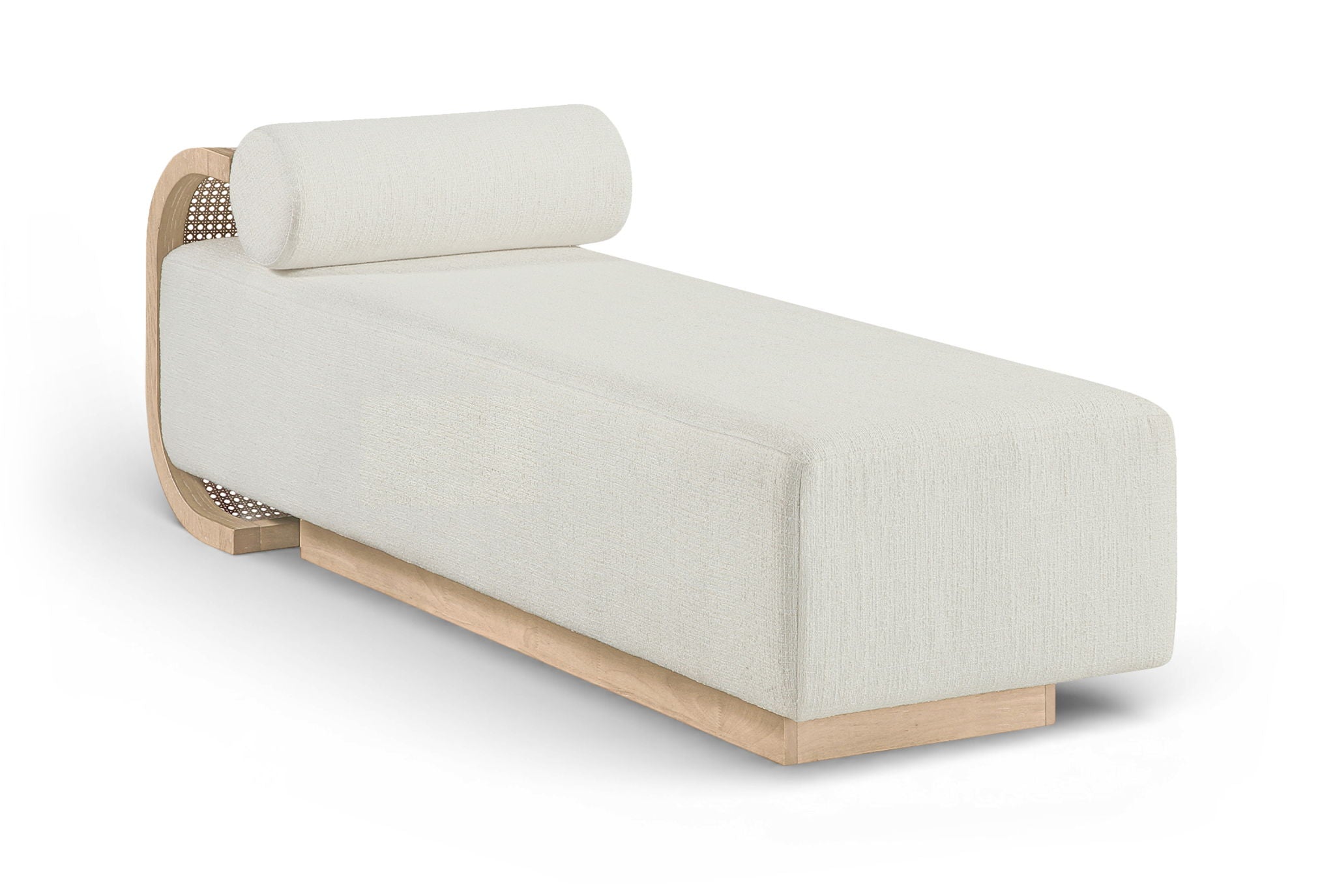 Zephyr - Linen Textured Fabric Upholstered Chaise - Painted Natural Base - Urban Living Furniture (Los Angeles, CA)