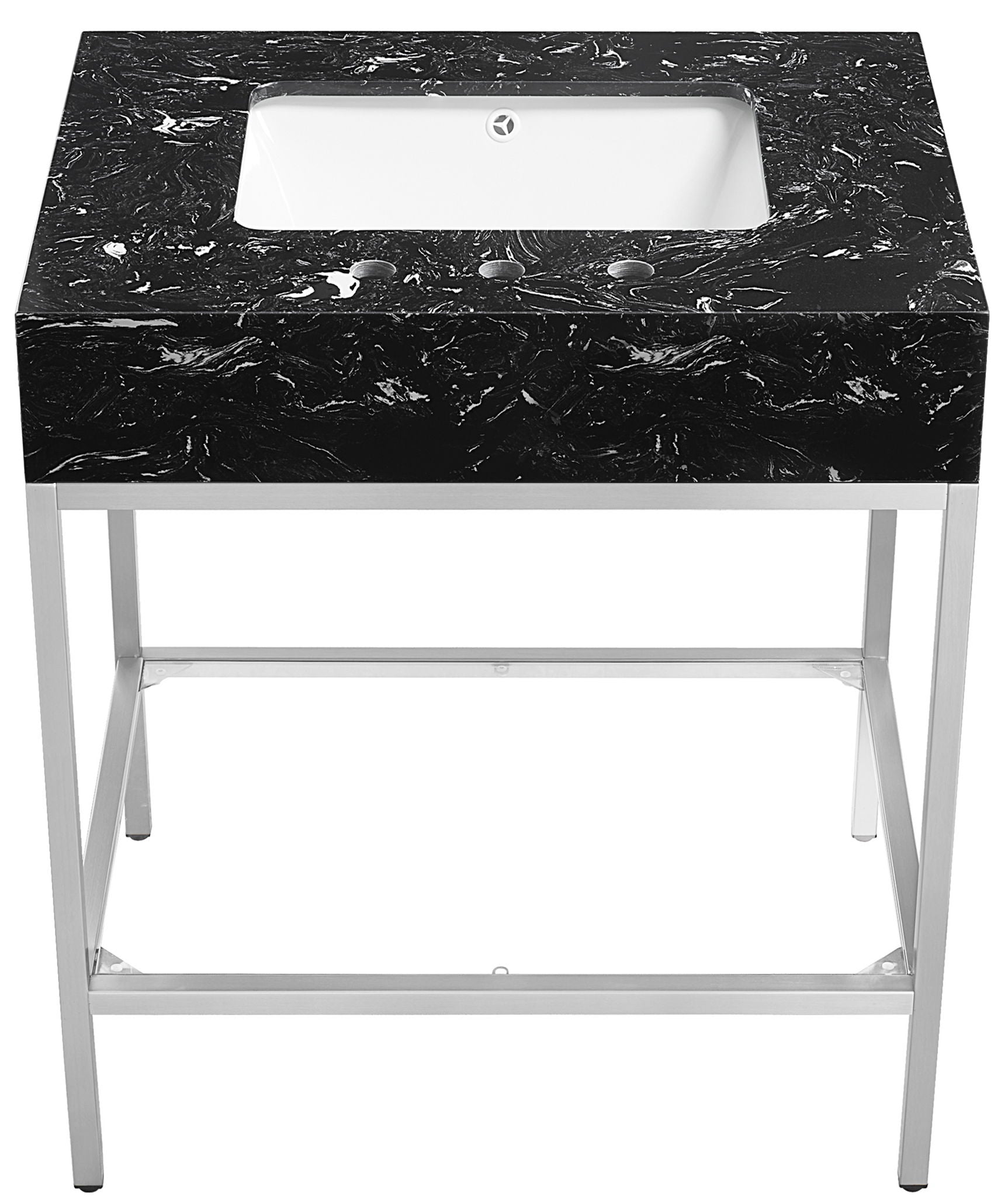 Marmo - Engineered Marble Bathroom Vanity With Chrome Base - Urban Living Furniture (Los Angeles, CA)