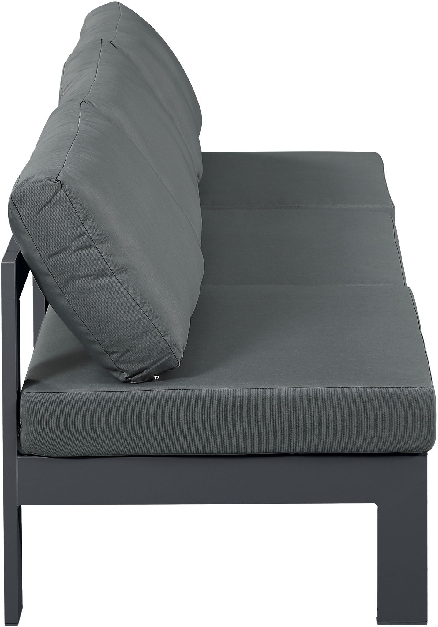 Nizuc - Outdoor Patio 3 Seat Armless Modular Sofa With Gray Frame - Urban Living Furniture (Los Angeles, CA)