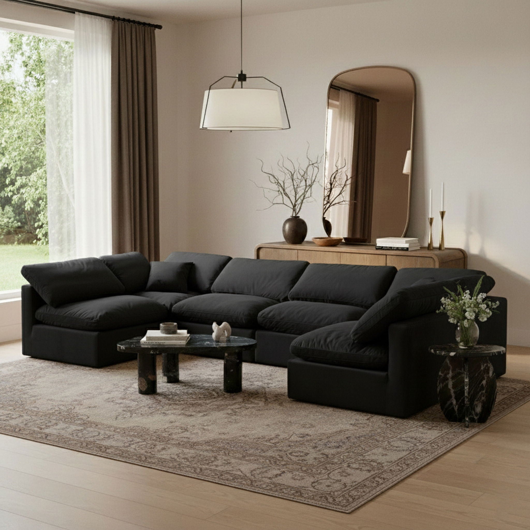 Indulge - Velvet 6 Piece Modular U-Shaped Sectional - Urban Living Furniture (Los Angeles, CA)