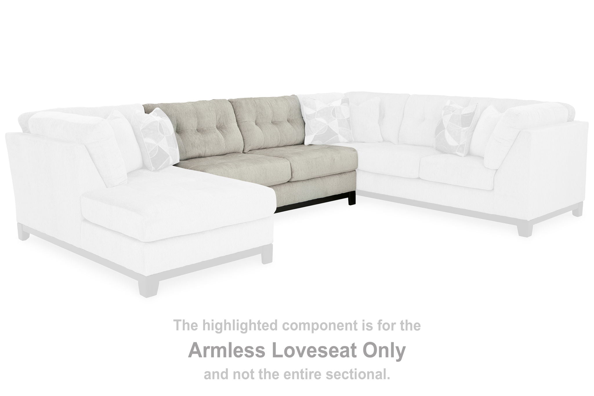 Maxon Place - Stone - Armless Loveseat - Urban Living Furniture (Los Angeles, CA)