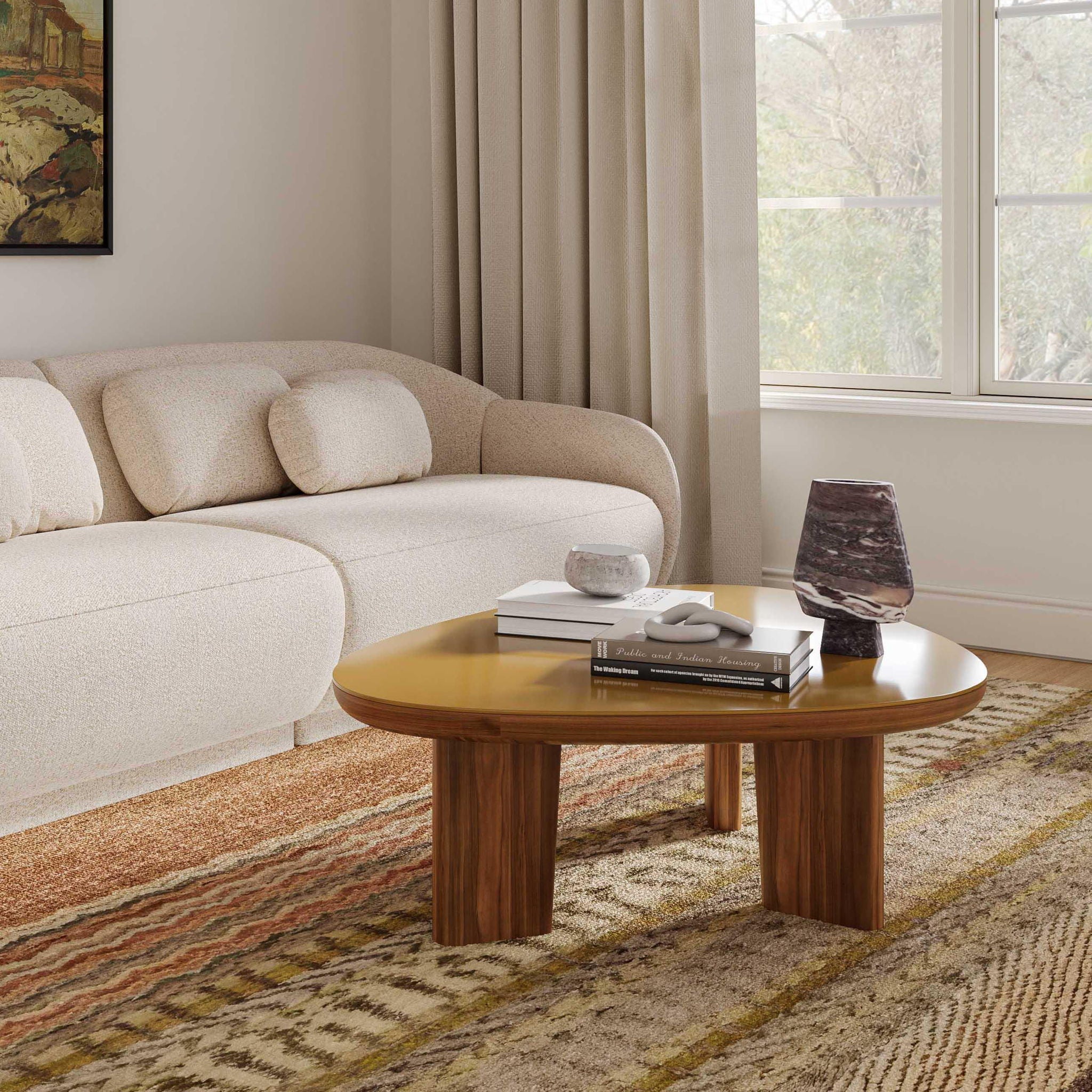 Oani - Triangular Coffee Table - Natural - Urban Living Furniture (Los Angeles, CA)