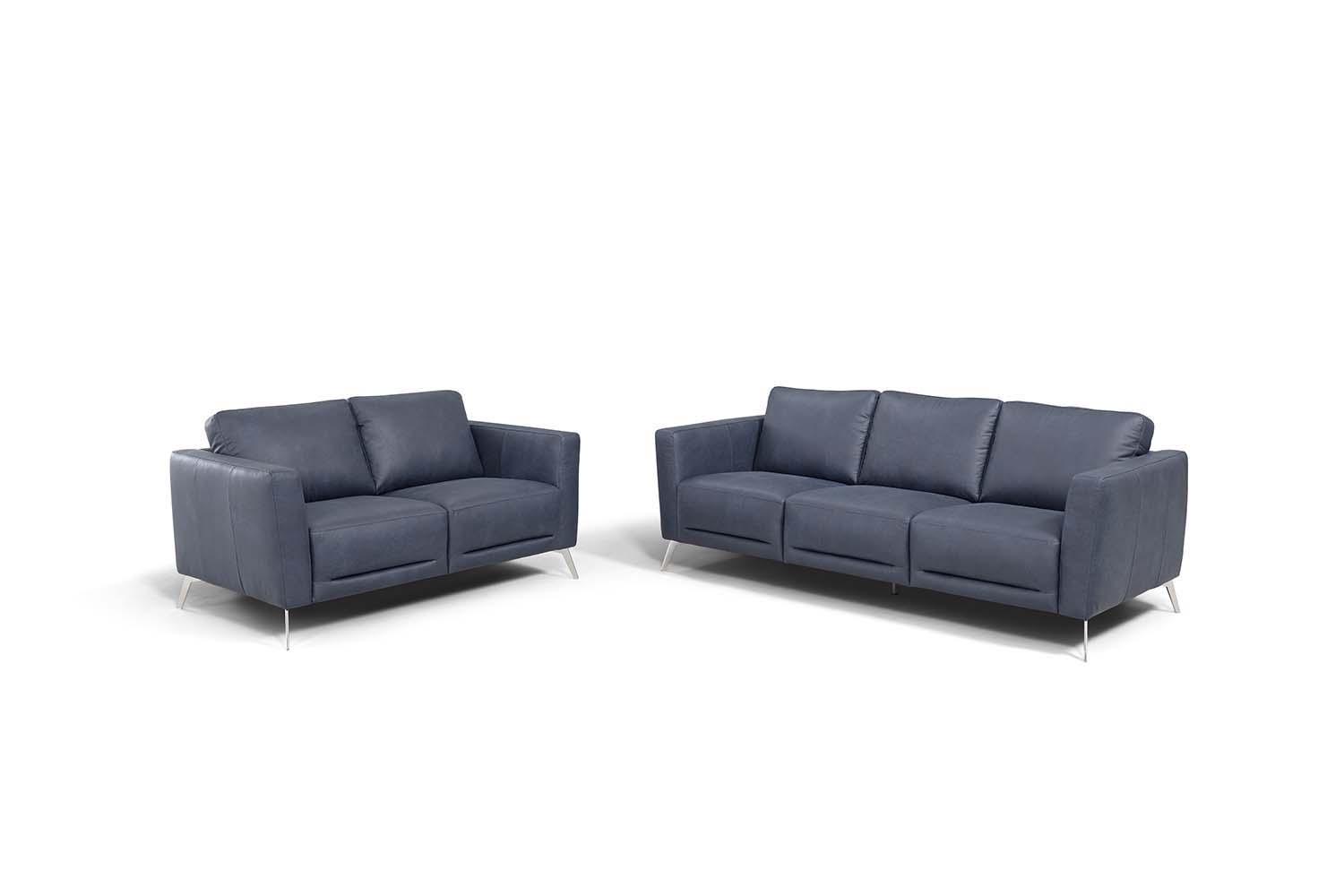 Astonic - Loveseat - Blue Leather - Urban Living Furniture (Los Angeles, CA)