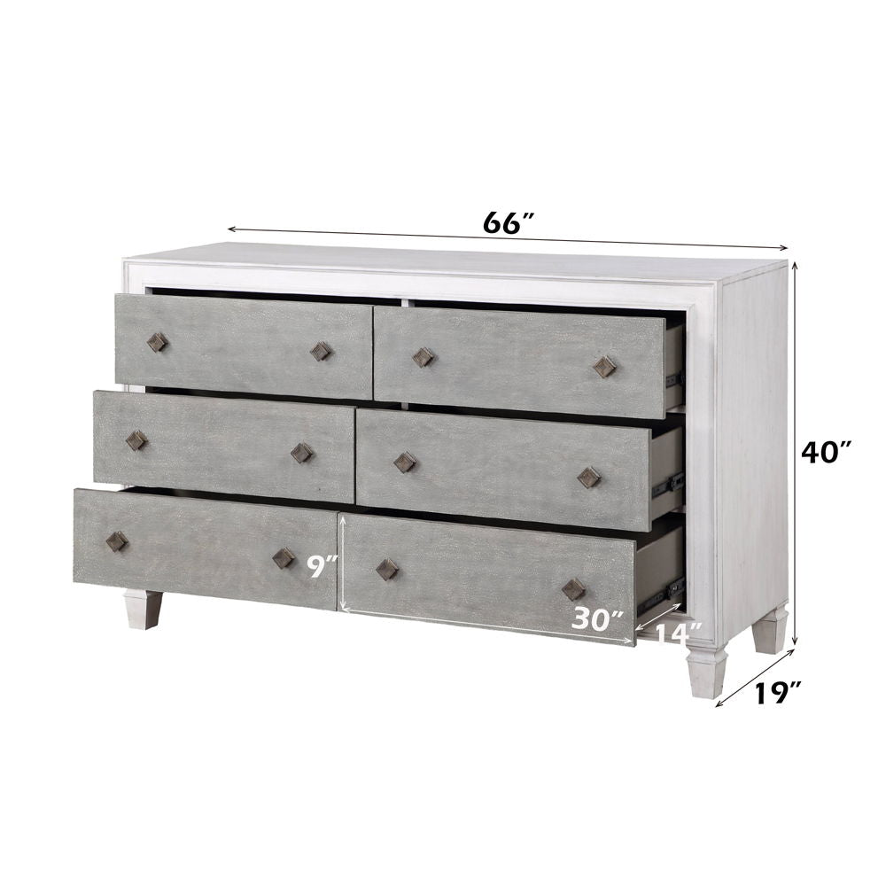 Katia - Dresser - Rustic Gray & Weathered White - Urban Living Furniture (Los Angeles, CA)