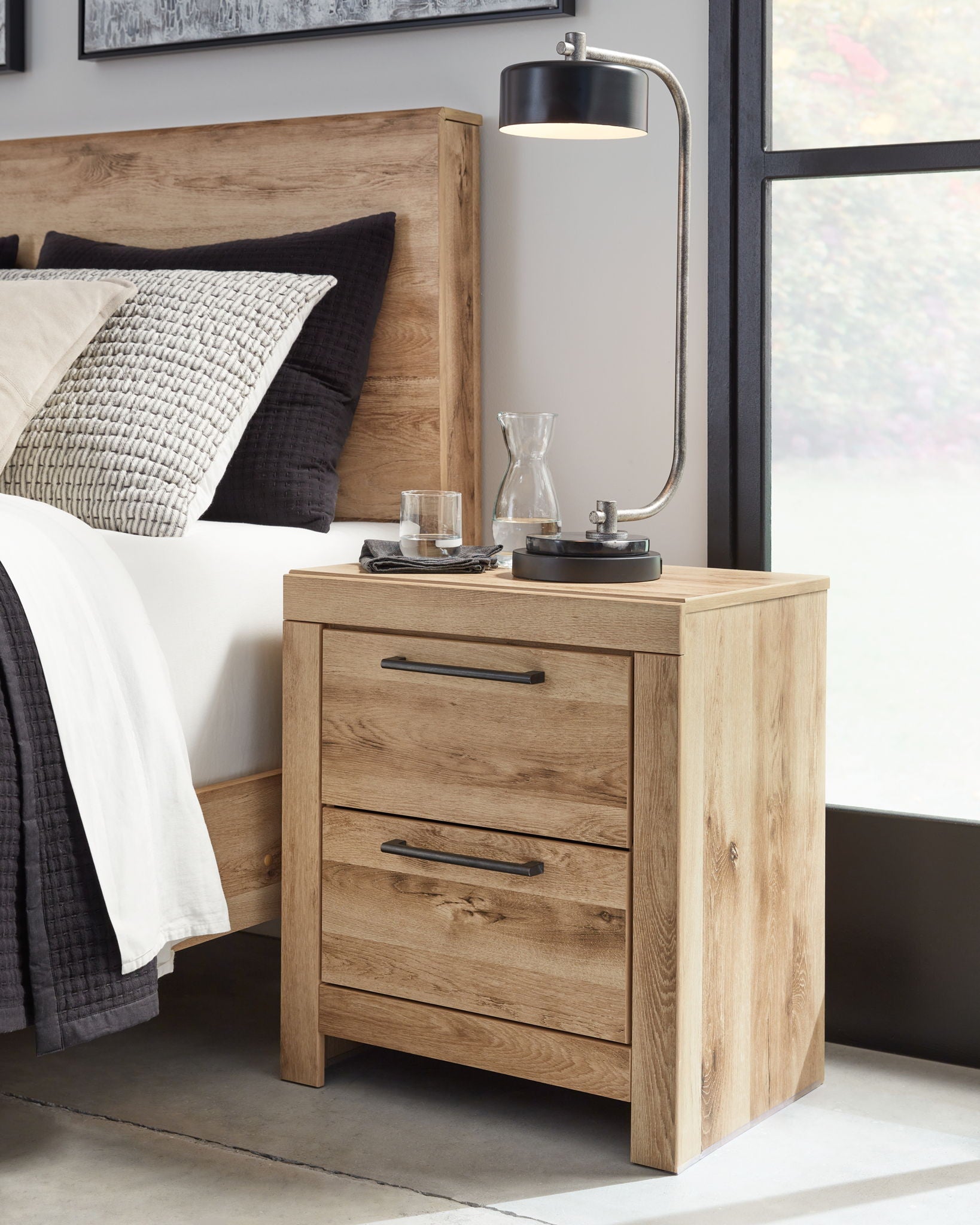 Hyanna - Tan Brown - Two Drawer Night Stand - Urban Living Furniture (Los Angeles, CA)