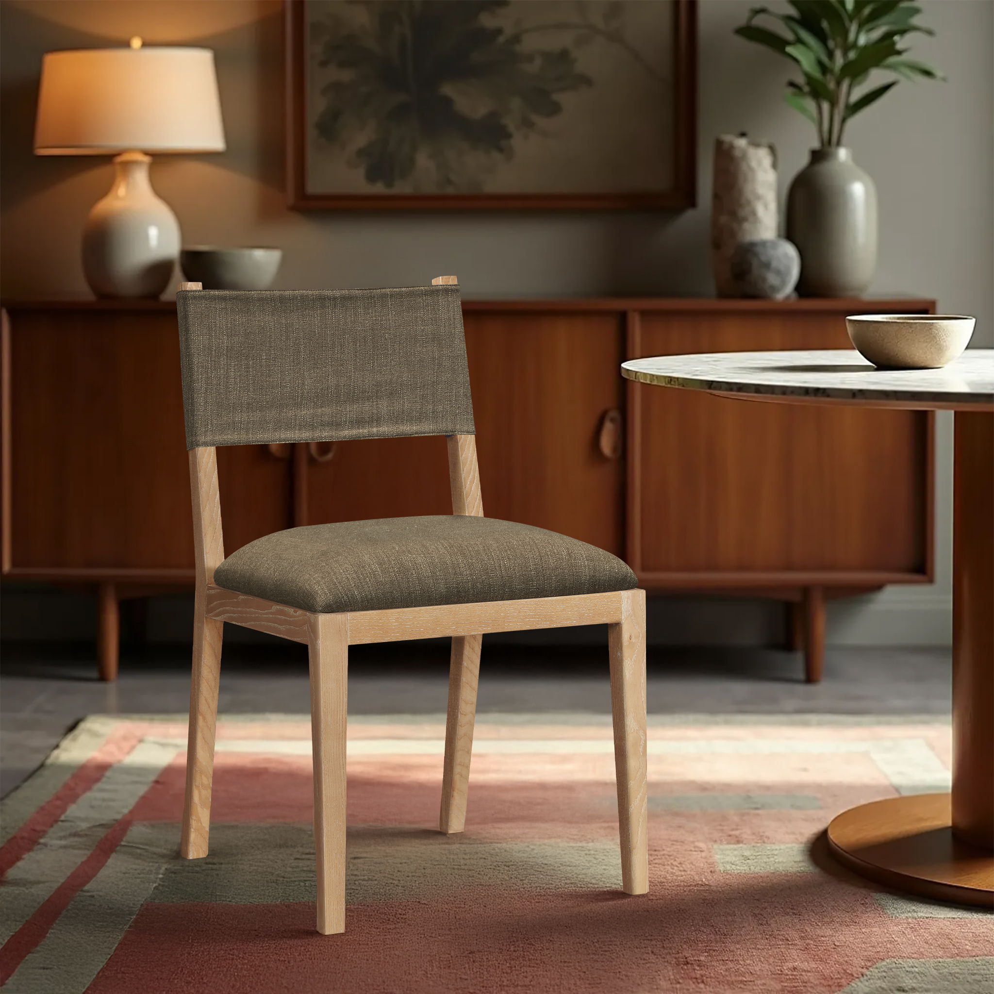 Avon - Linen Textured Performance Fabric Upholstered Dining Side Chair (Set of 2) - Urban Living Furniture (Los Angeles, CA)