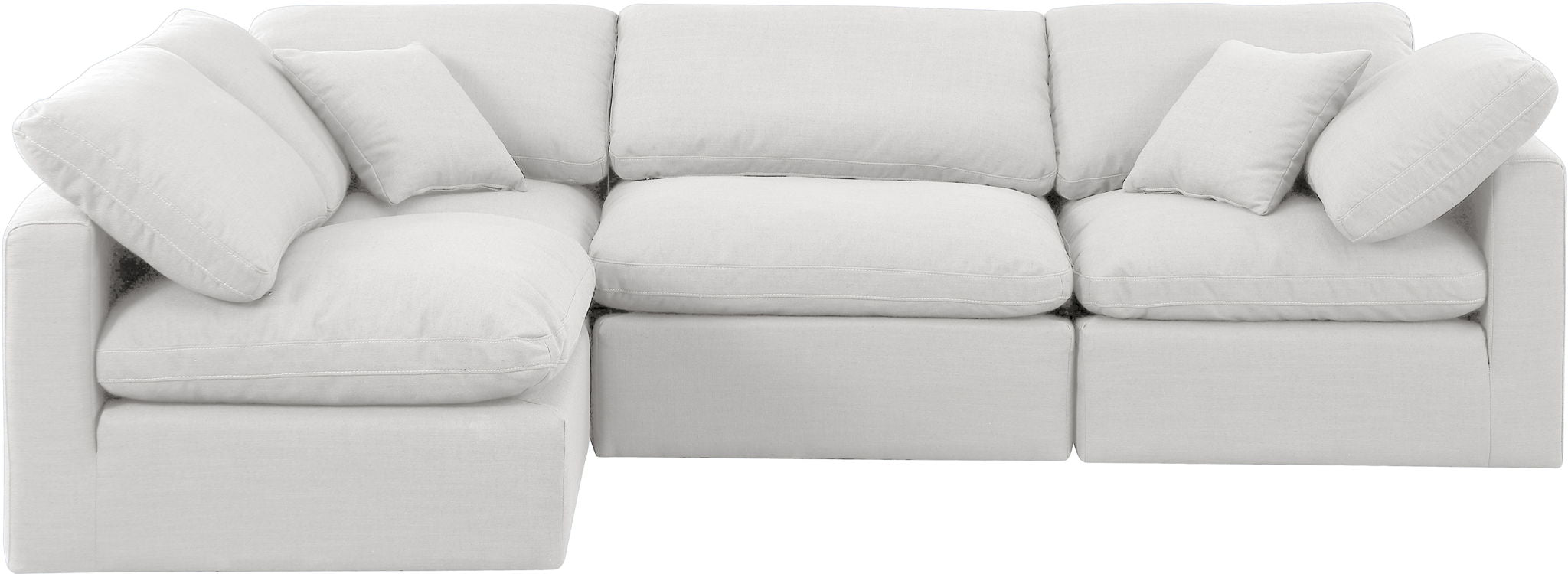 Indulge - Linen 4 Piece Modular Sectional - White - Urban Living Furniture (Los Angeles, CA)