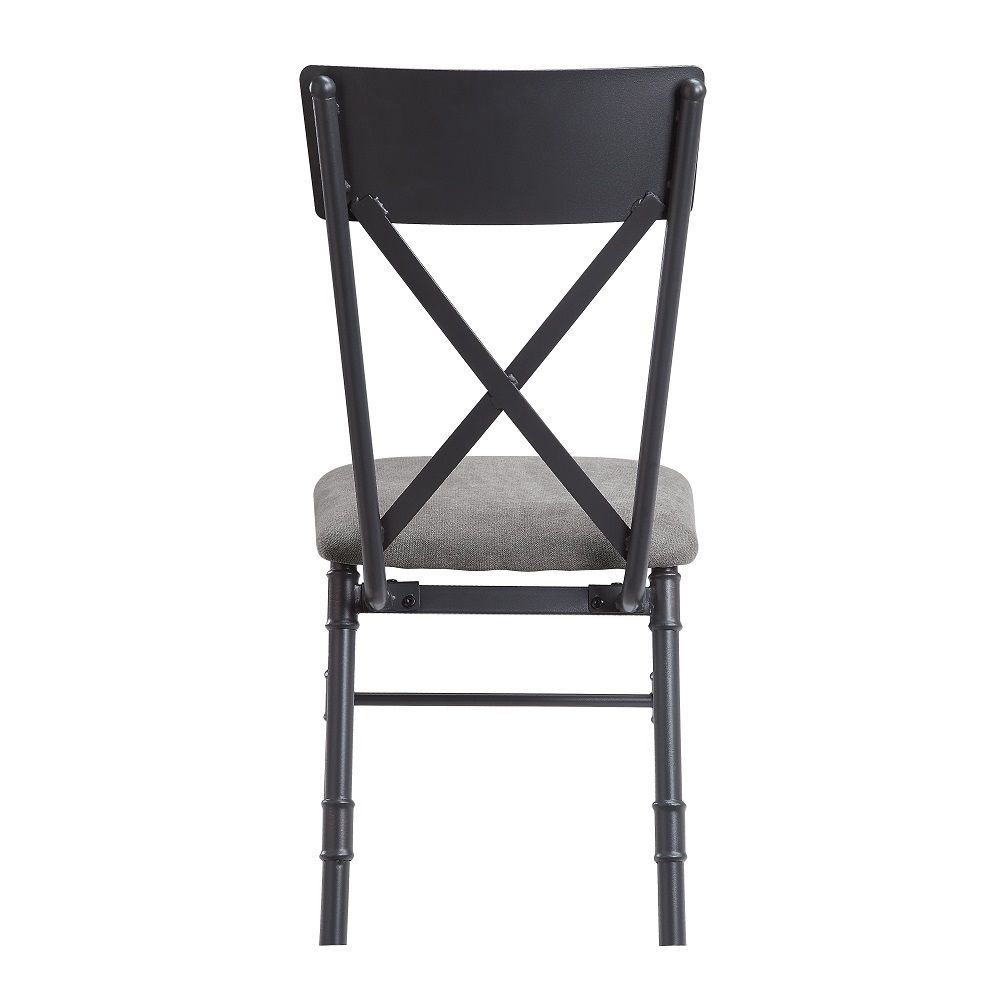 Edina - Side Chair (Set of 2) - Gray Fabric, Oak & Sandy Black - Urban Living Furniture (Los Angeles, CA)