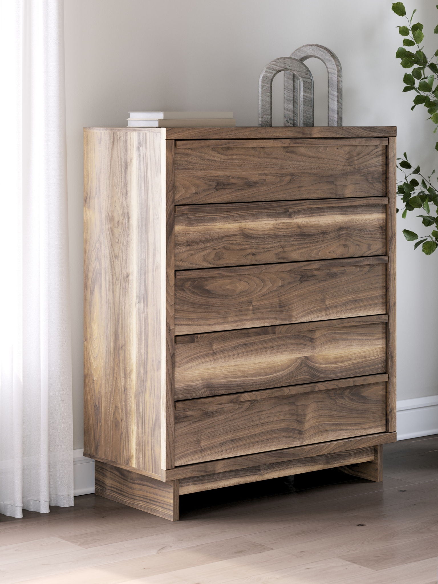 Chirason - Brown - Five Drawer Wide Chest - Urban Living Furniture (Los Angeles, CA)