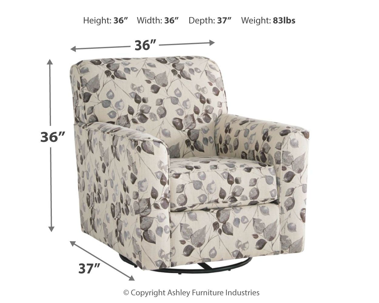 Abney - Platinum - Swivel Accent Chair - Urban Living Furniture (Los Angeles, CA)