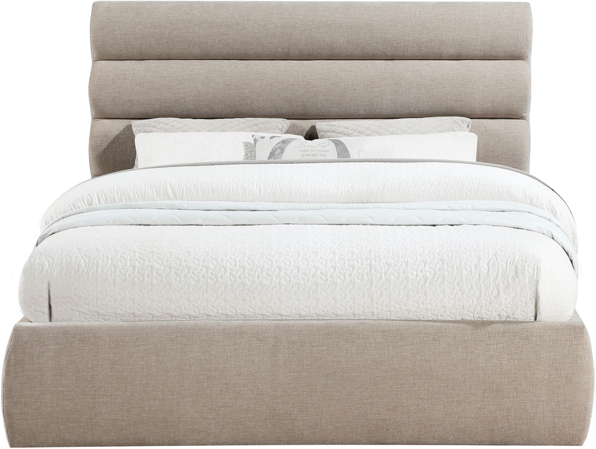 Adam - Chenille Fabric Bed With 52" Headboard