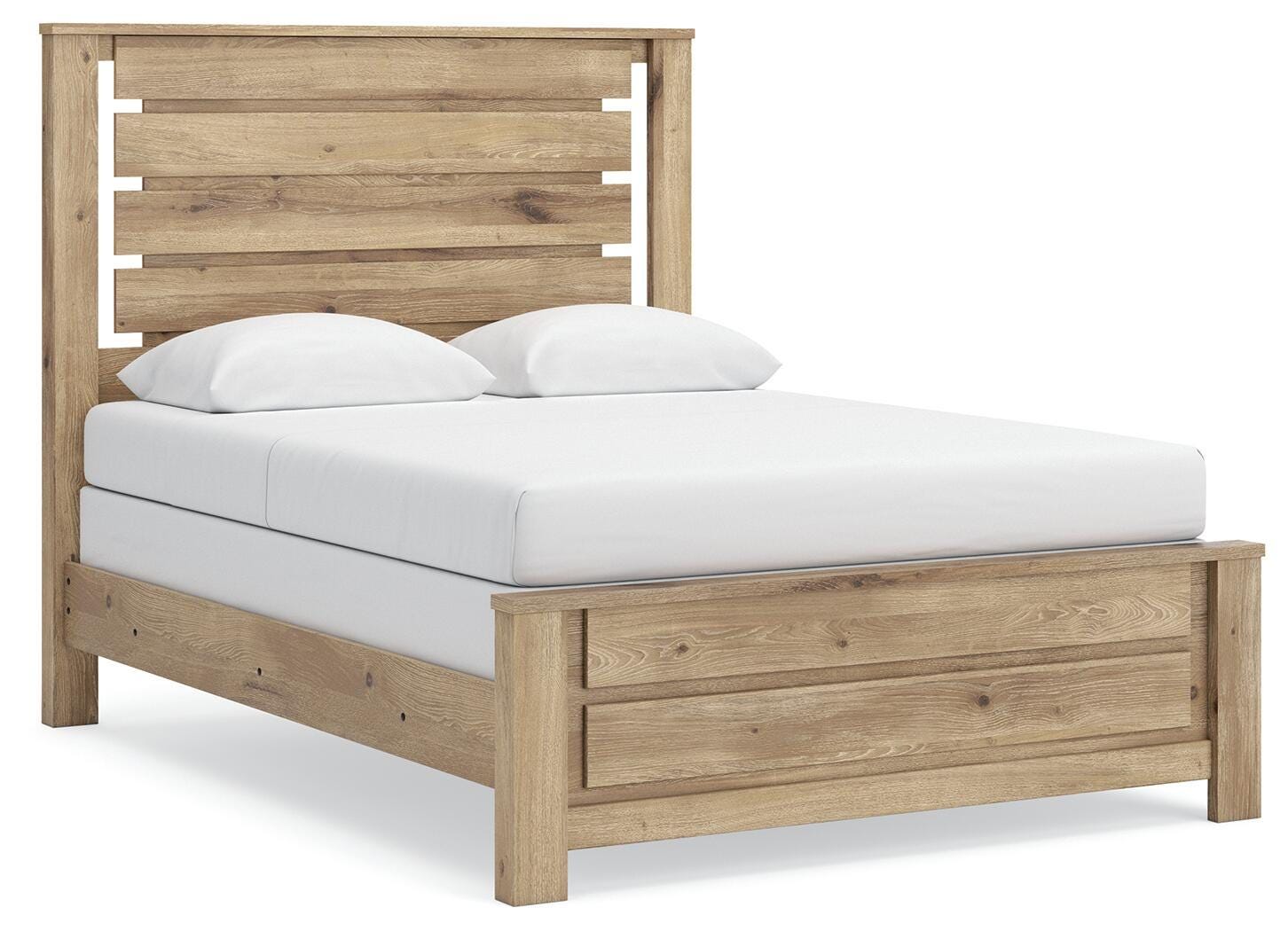 Brozmont - Queen Panel Bed - Tan - Urban Living Furniture (Los Angeles, CA)