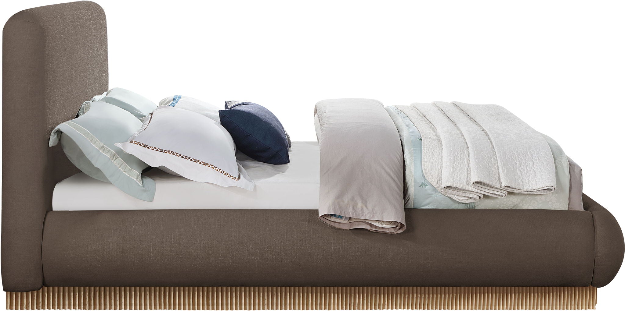 Rigby - Linen Bed With Natural Base - Urban Living Furniture (Los Angeles, CA)