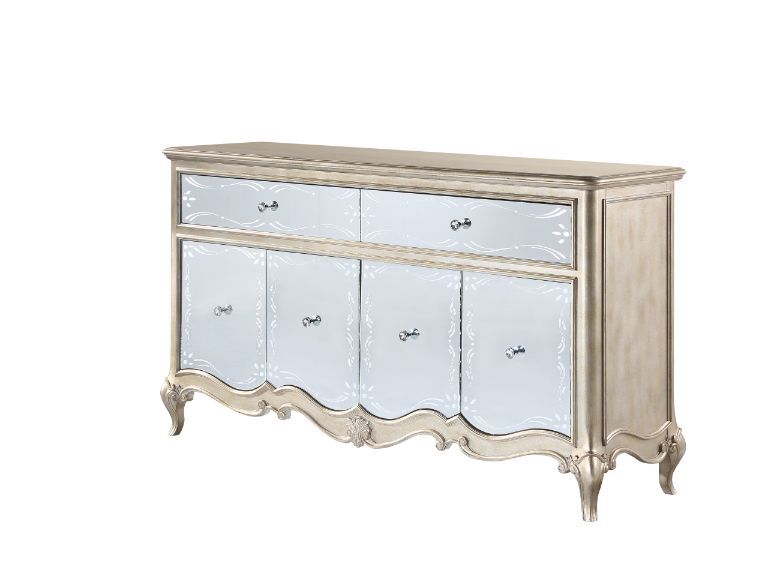 Esteban - Server - Mirrored & Antique Champagne Finish - Urban Living Furniture (Los Angeles, CA)