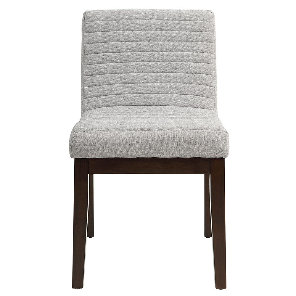 Edwyn - Side Chair (Set of 2) - Gray Fabric & Brown Finish - Urban Living Furniture (Los Angeles, CA)