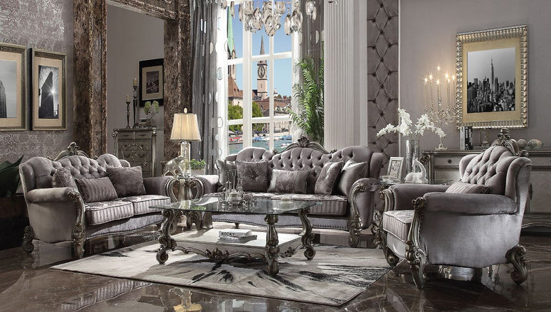 Versailles - Sofa - Velvet & Antique Platinum - 47" - Urban Living Furniture (Los Angeles, CA)