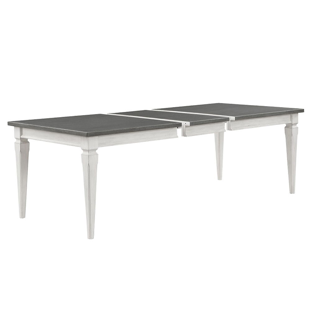 Katia - Dining Table With Leaf - Rustic Gray & Weathered White - Urban Living Furniture (Los Angeles, CA)