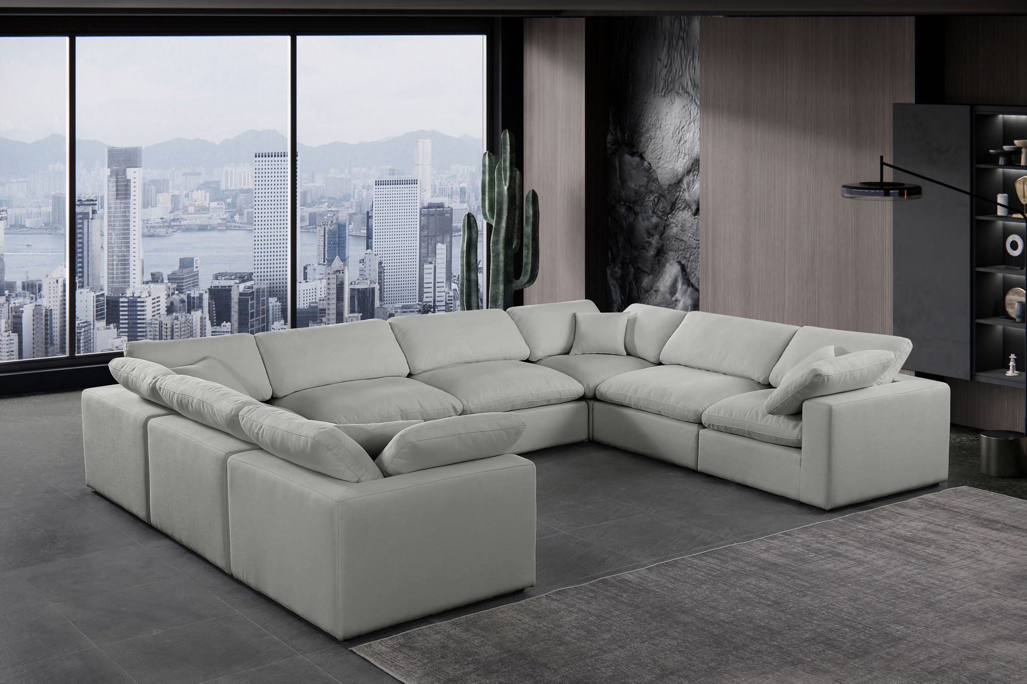 Comfy - 8 Piece Linen Modular Sectional - Urban Living Furniture (Los Angeles, CA)