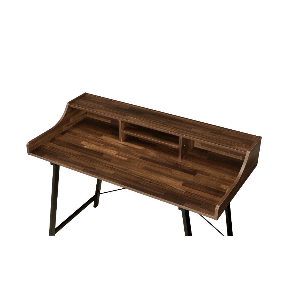 Sange - Writing Desk With USB - Walnut & Black - Urban Living Furniture (Los Angeles, CA)
