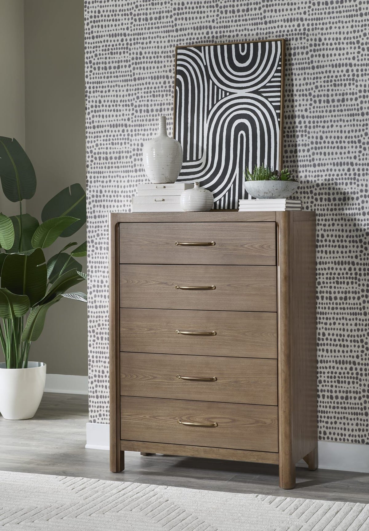 Morris - 5 Drawer Chest - Claystone