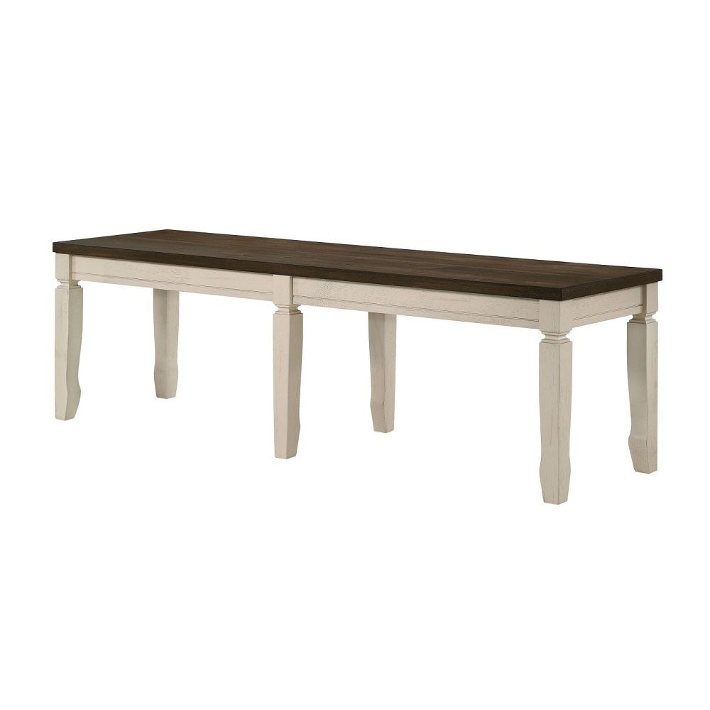 Fedele - Bench - Weathered Oak & Cream - Urban Living Furniture (Los Angeles, CA)