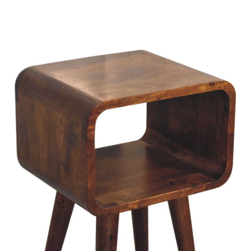 Minimalist Open Curved Nightstand