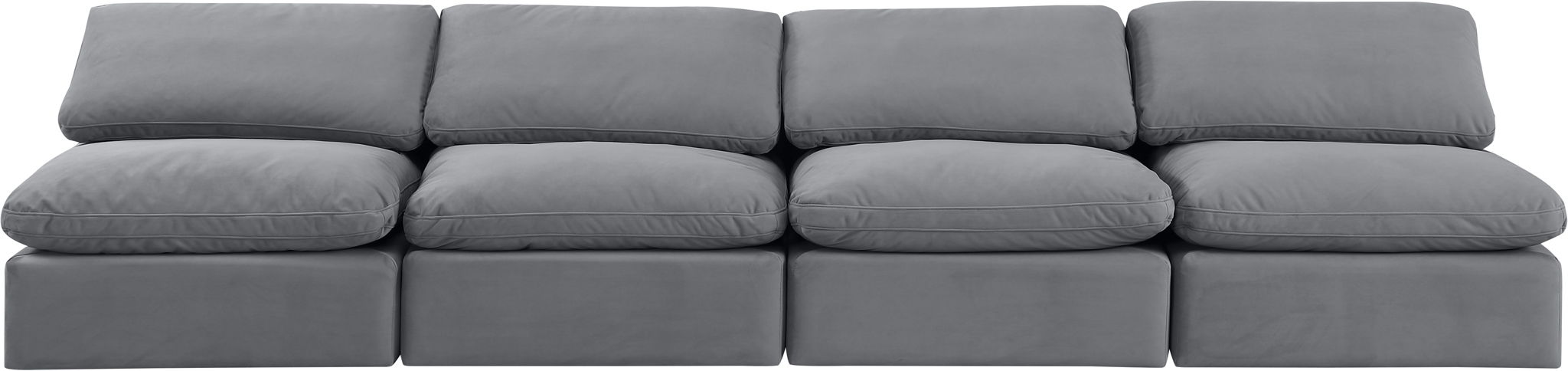 Indulge - Velvet 4 Seat Modular Armless Sofa - Urban Living Furniture (Los Angeles, CA)