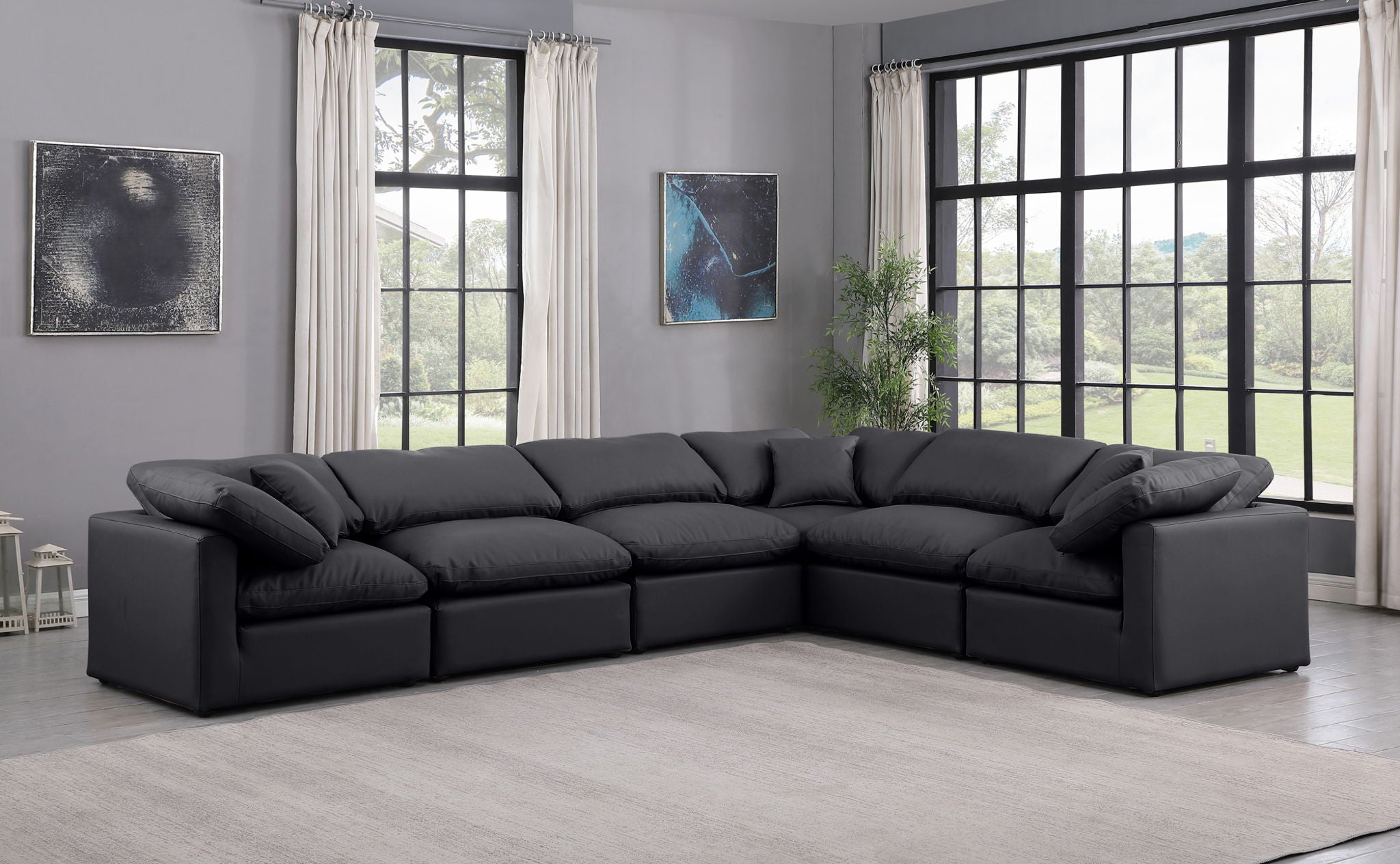 Indulge - Faux Leather 6 Piece Modular Corner Sectional - Urban Living Furniture (Los Angeles, CA)
