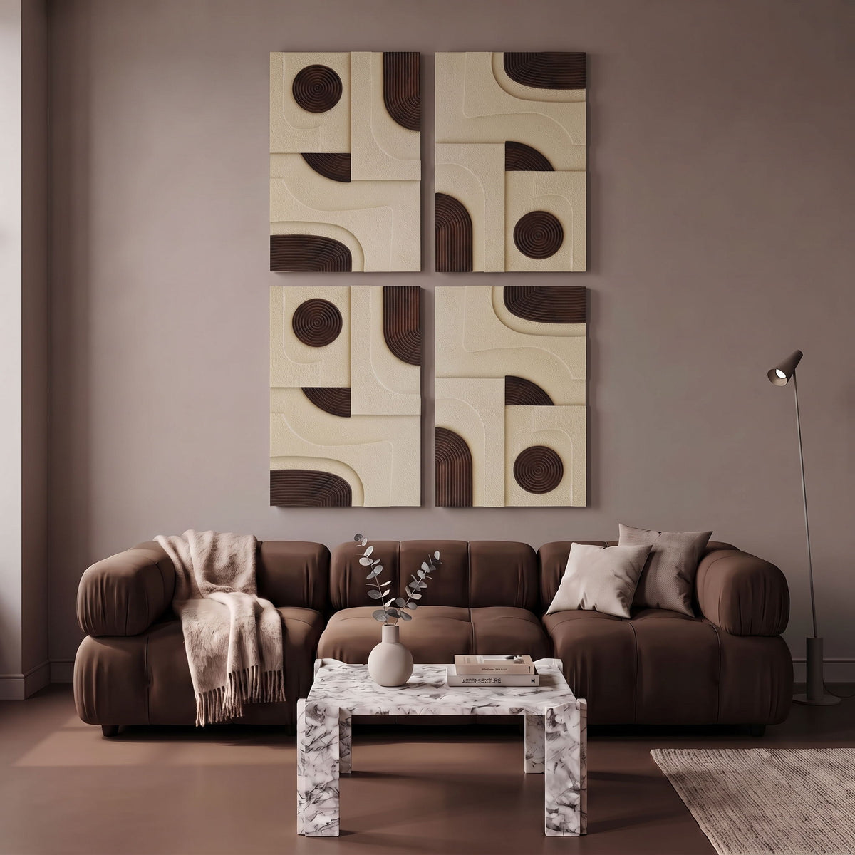 Element - Mango Wood 4 Piece Wall Art
