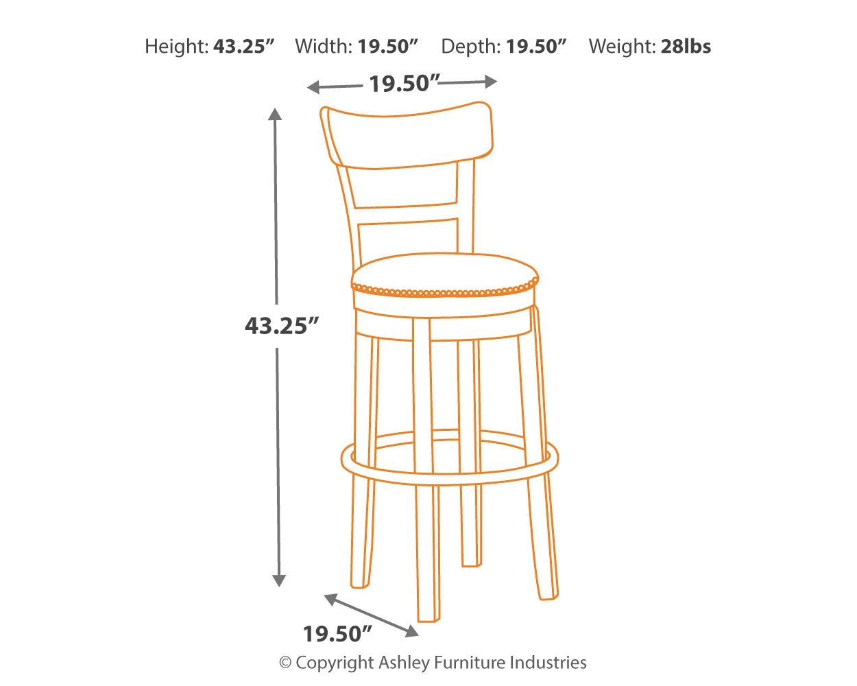 Pinnadel - Swivel Barstool - Urban Living Furniture (Los Angeles, CA)