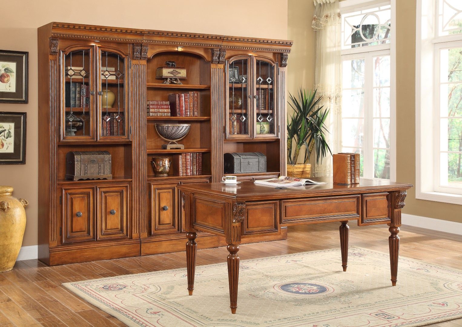 Huntington - Library Desk - Antique Vintage Pecan - Urban Living Furniture (Los Angeles, CA)