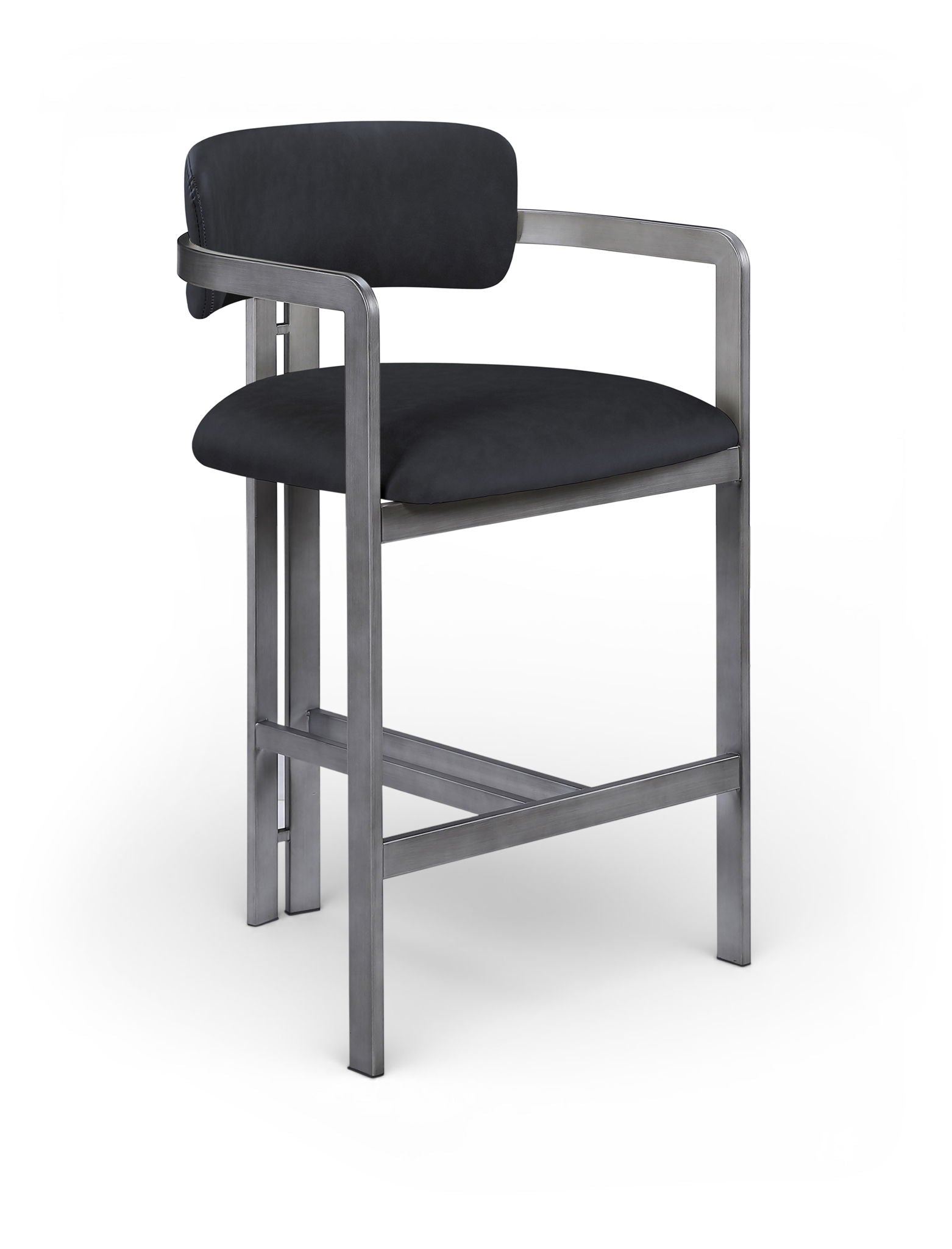 Aurum - Vegan Leather Upholstered Counter Stool With Gray Base - Urban Living Furniture (Los Angeles, CA)