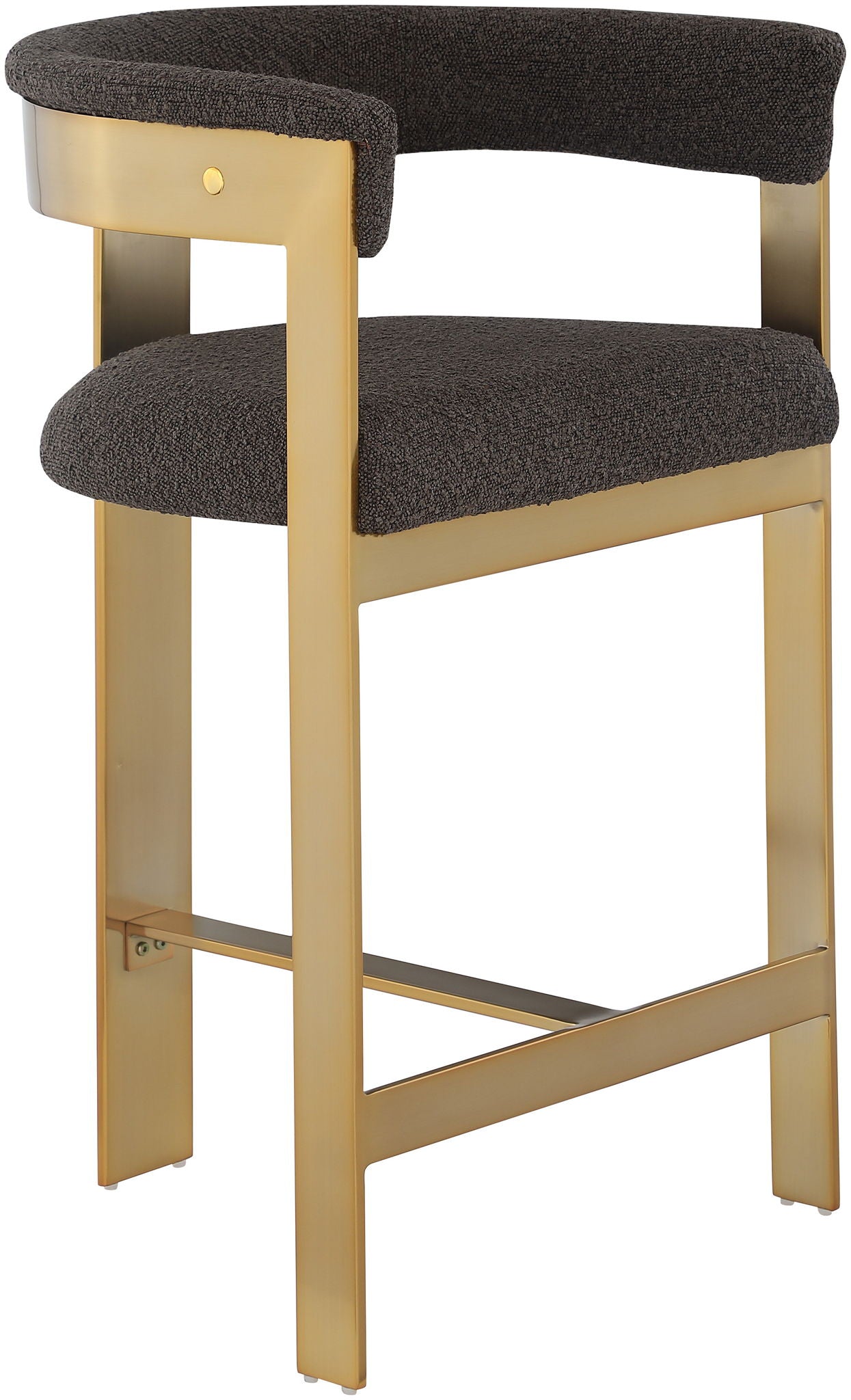 Romeo - Boucle Counter Stool With Gold Base (Set of 2) - Urban Living Furniture (Los Angeles, CA)