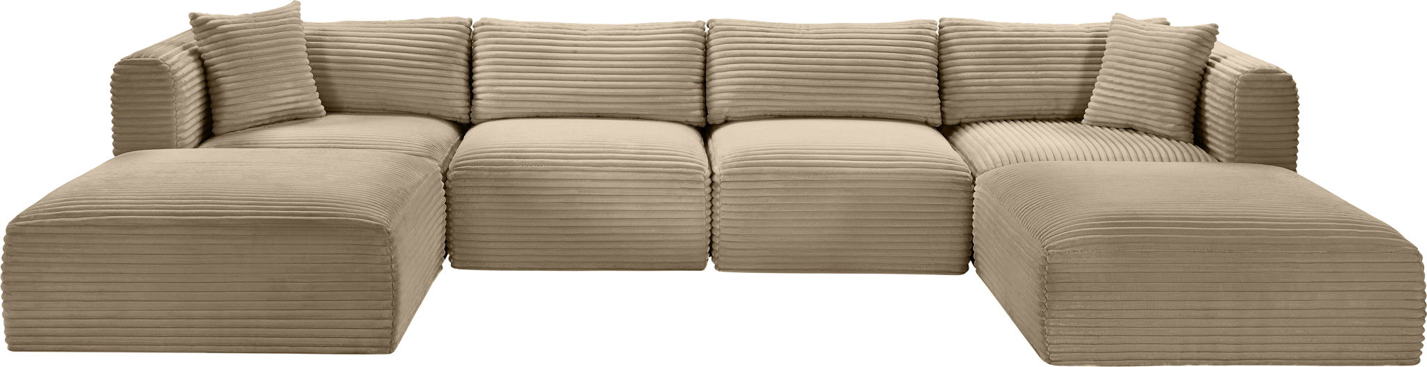 Shaggy - Fabric 6 Piece Modular Sectional With 2 Ottomans - Urban Living Furniture (Los Angeles, CA)