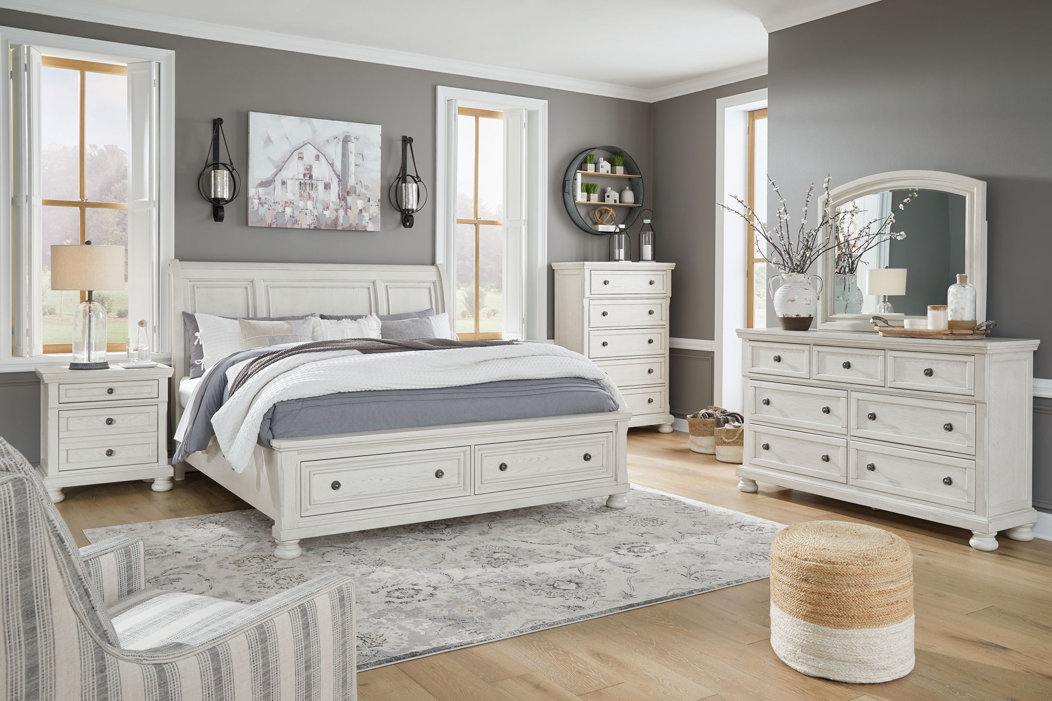Robbinsdale - Antique White - Dresser, Mirror - Urban Living Furniture (Los Angeles, CA)