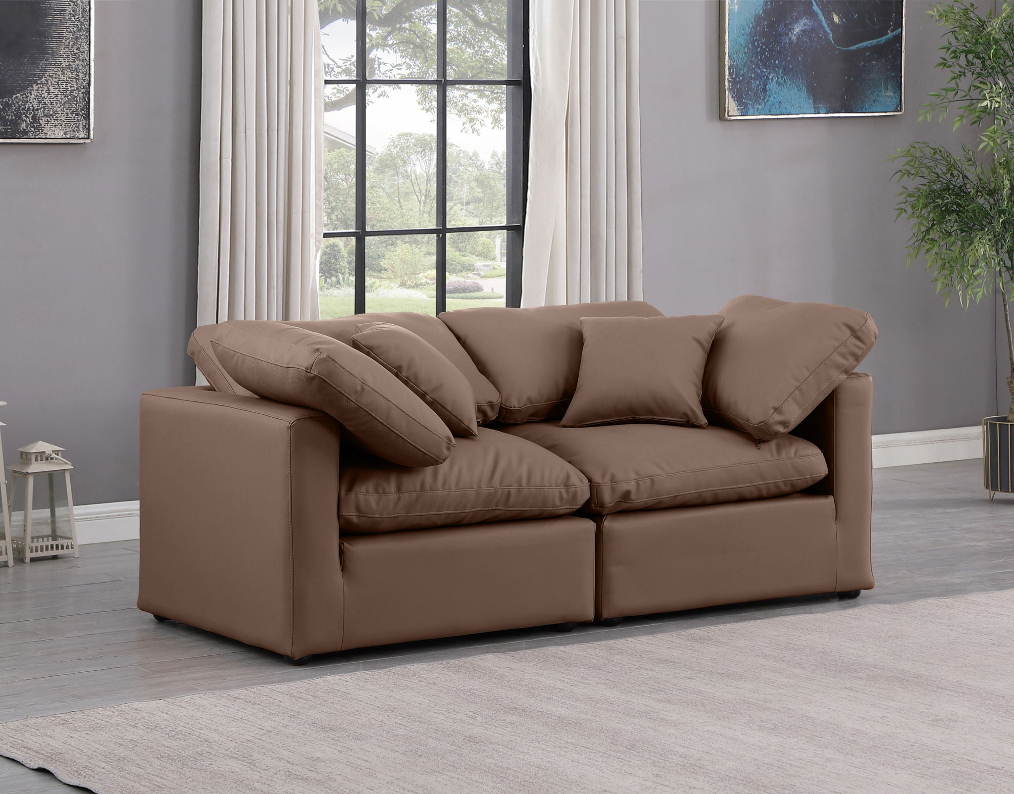 Indulge - Faux Leather 2 Seat Modular Sofa - Urban Living Furniture (Los Angeles, CA)