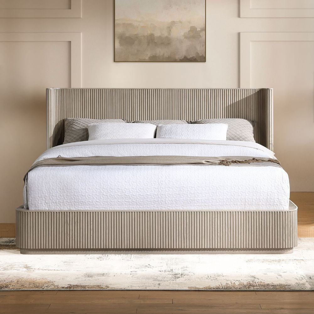Leanna - Eastern King Bed - Light Oak - Urban Living Furniture (Los Angeles, CA)