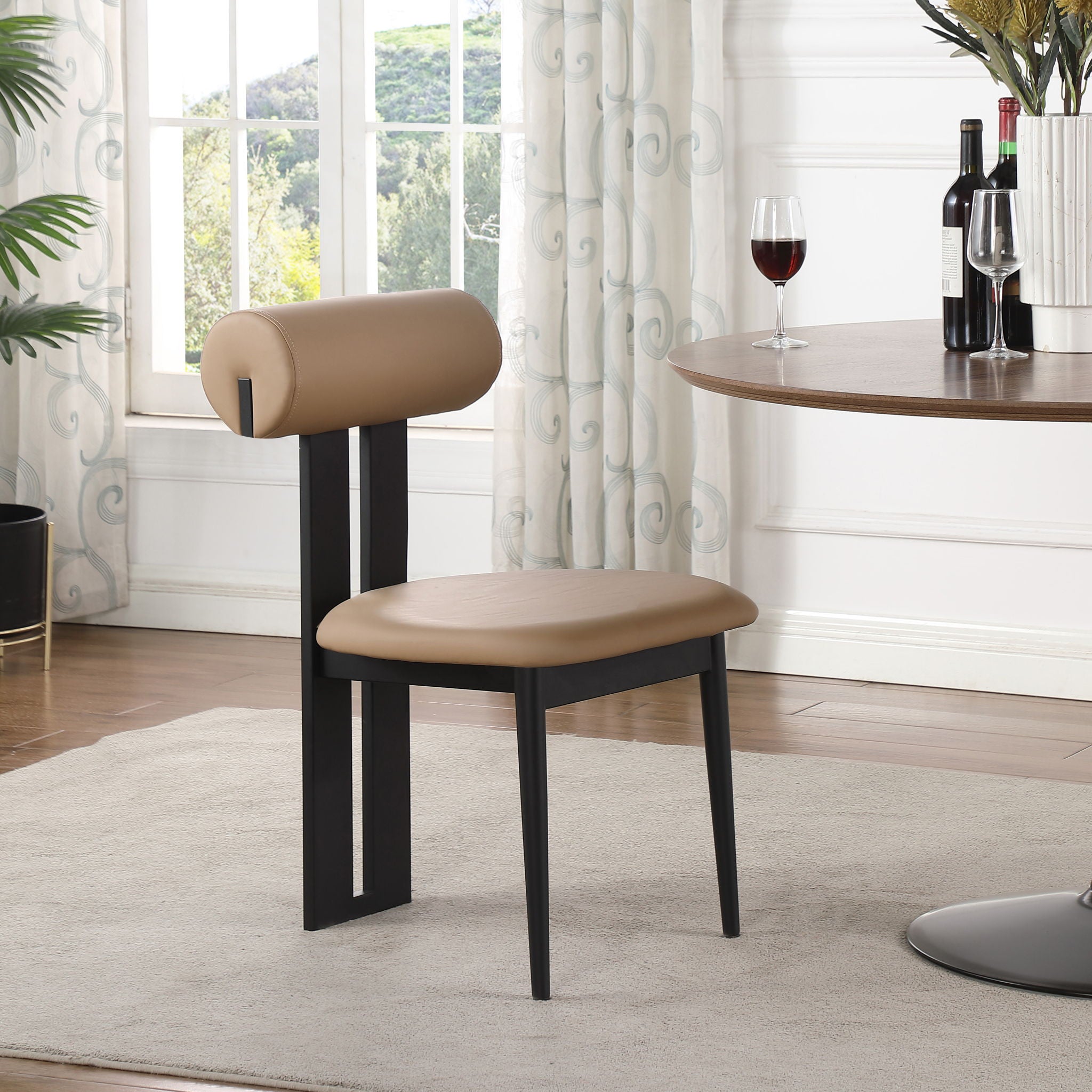 Dario - Faux Leather Dining Chair With Black Frame (Set of 2) - Urban Living Furniture (Los Angeles, CA)
