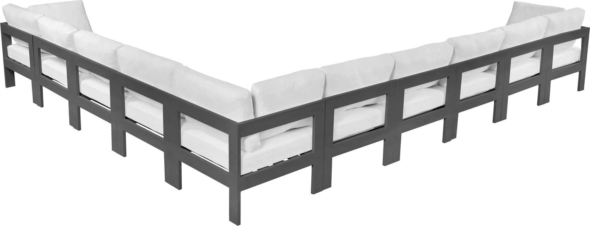 Nizuc - Outdoor Patio 10 Piece Modular Sectional With Gray Frame - Urban Living Furniture (Los Angeles, CA)