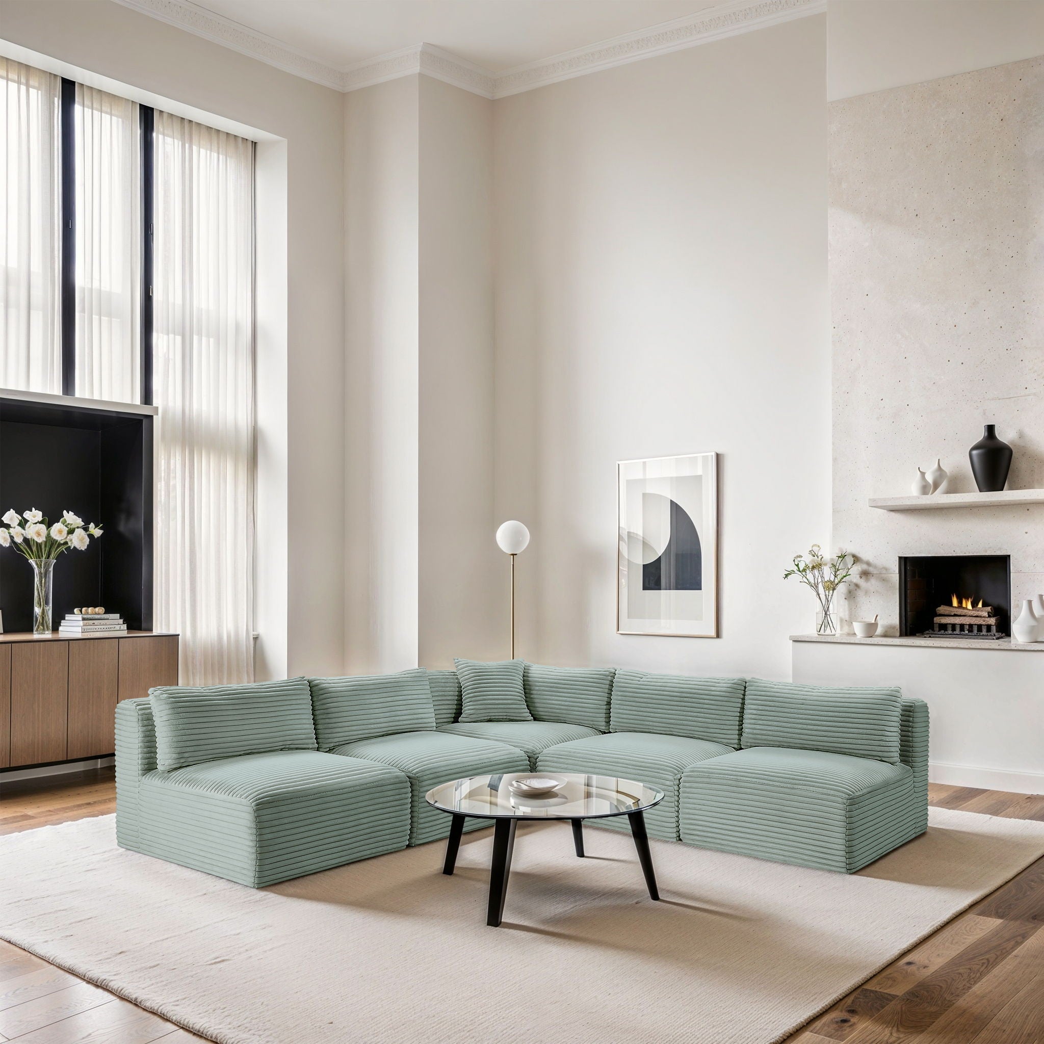 Shaggy - 5 Piece Modular Corner Armless Sectional - Urban Living Furniture (Los Angeles, CA)