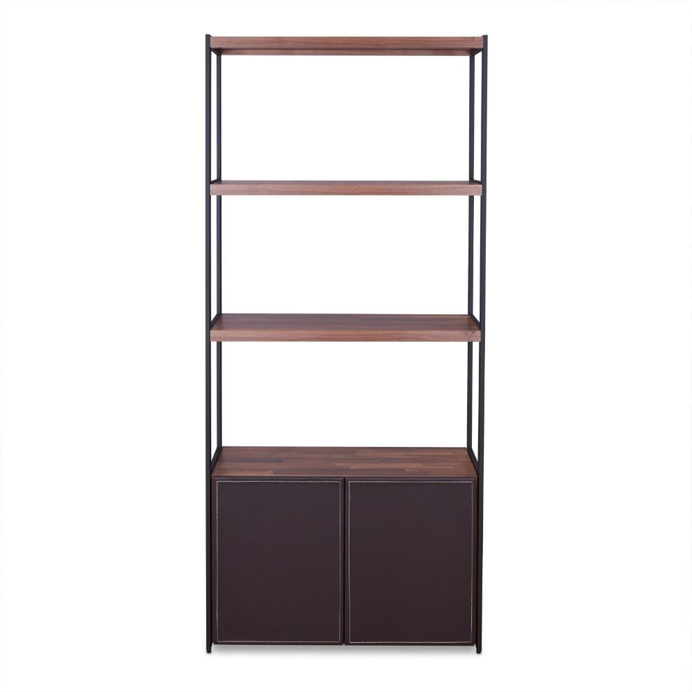 Sara - Bookshelf - Espresso PU, Walnut & Sandy Black - Urban Living Furniture (Los Angeles, CA)