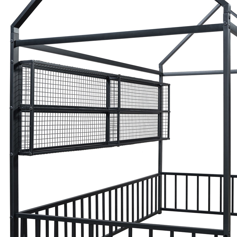 House Frame With Fence And Shelves